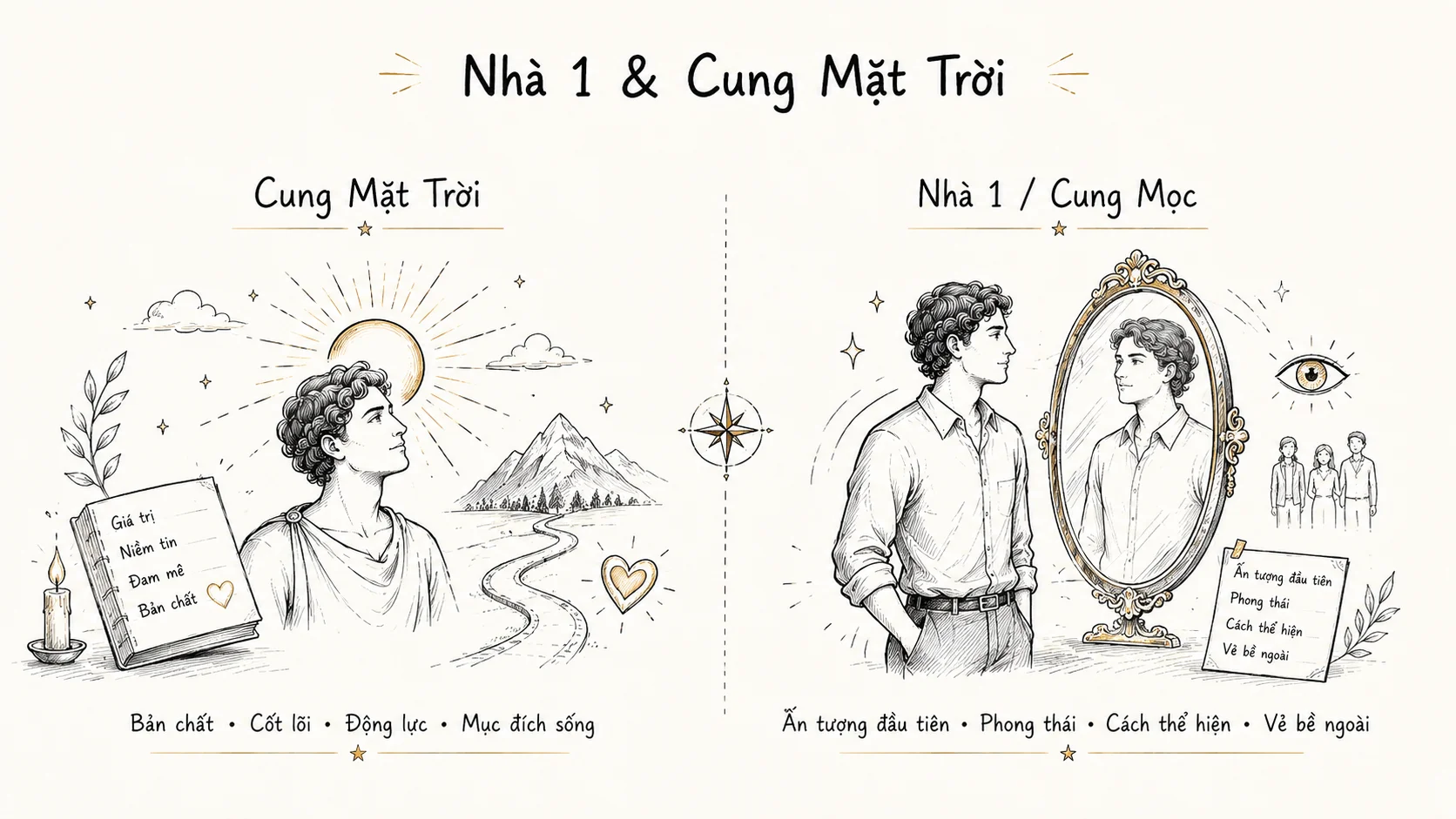 Ví dụ đọc hành tinh ở Nhà 1 qua hành vi đời sống thực tế